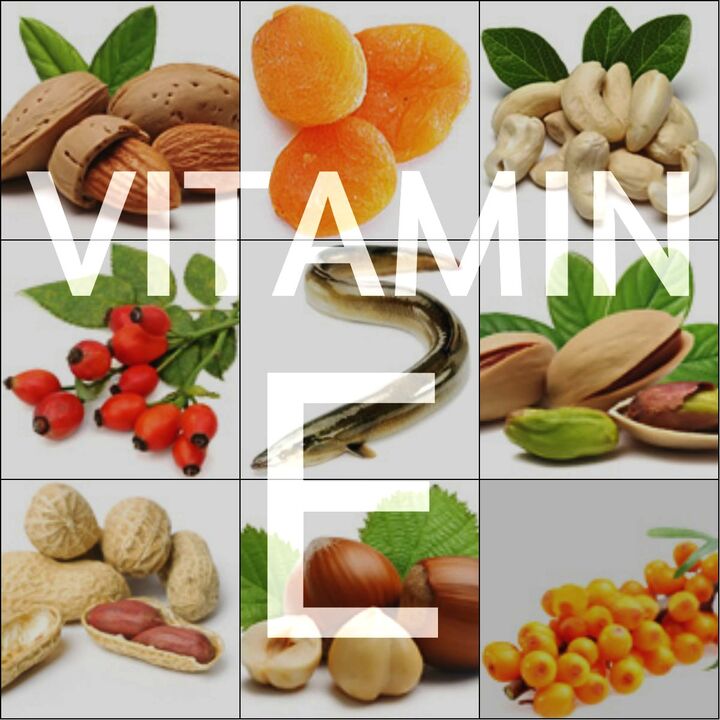 Products with vitamin E help to increase male potency